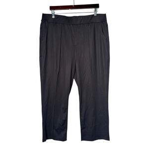 Halara Pants Womens 1XR  Black Pullon HW Activewear Stretch Wide Leg Office